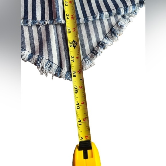 Home Folk Blue Striped Elastic Waist Flare Jeans - Picture 9 of 11